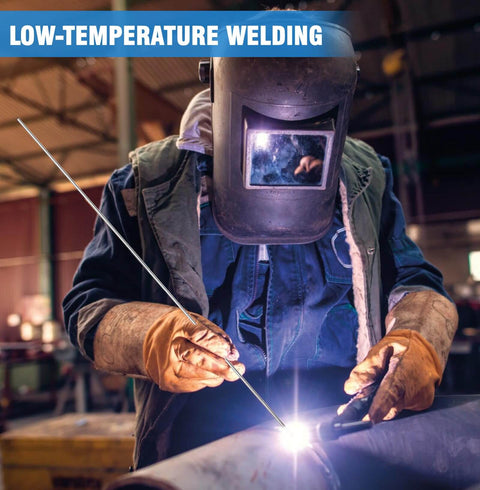 Welder using 30 Pcs ER308L Stainless Steel TIG Welding Rods Set 1 16 Inch Filler Wire Low Splatter And Corrosion Resistant