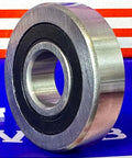 Side view of LR203NPP Track Roller Bearing 17x47x12mm - Cam Follower with visible seals, used in conveyors and linear tracks.