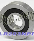 LR203NPP Track Roller Bearing 17x47x12mm - Cam Follower front view with seal visible