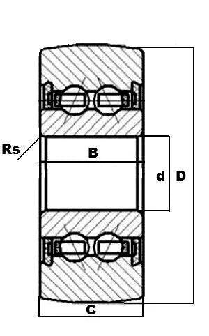 LR5000NPP Track Roller 2 Rows Bearing 10x28x12 Sealed Track Bearings - VXB Ball Bearings