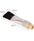 Escalator Automatic Oiling Brush And Chain Lubrication Brush Set with zinc alloy and nylon head, dimensions labeled 18mm, 20mm, 50mm