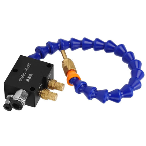 Lubrication Spray System For Milling Machines S-BPV-03 High Efficiency Coolant Sprayer, flexible blue nozzle, compact design