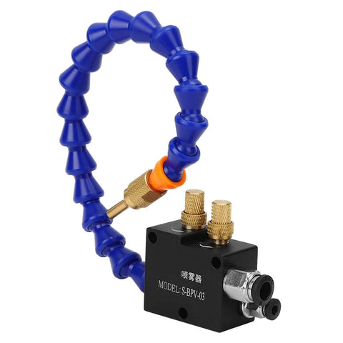 Lubrication Spray System For Milling Machines, S-BPV-03 High Efficiency Coolant Sprayer with flexible hose and brass nozzles