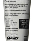 Lucas Oil 10533 White Lithium Grease - 8 oz. Squeeze Tube with product information on reverse side