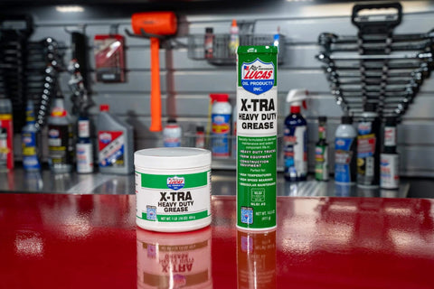 Lucas Oil 14.5 Ounce 10301 Heavy Duty Grease in a workshop setting