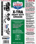 Packaging of Lucas Oil 14.5 Ounce 10301 Heavy Duty Grease, 14.5 oz, Green, highlighting product features and usage information.