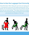 Illustration showing correct and incorrect ways to use the Small Folding Hand Truck Dolly with 2 Wheels.