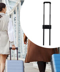 Replacement Luggage Telescopic Handle For Travel Bags Extendable 3 Stage Pull Out Rod with PP Grip shown on suitcase