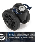 Close-up of Luggage Replacement Wheels Set with 2 Wear Resistant Suitcase Wheels Made from TPE featuring 55mm diameter.