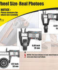 Wheel size measurement for 2 Inch Wear Resistant Mute Luggage Replacement Wheels Set with 4 Rubber Swivel Casters measuring 49 x 18 mm.