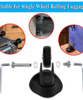 50mm x 18mm Set of 4 Luggage Suitcase Replacement Wheels, Rubber Swivel Caster Wheels Bearings Repair Kits (Black)