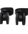 1 Pair Luggage Suitcase Wheels, Trunk Wheels, close-up view of mute double row wheels for luggage suitcase trolley.