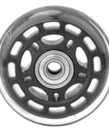 Front view of 3 Inch Luggage Caster Replacement Wheel With 608ZZ Bearings, Silent PU Wheel for Suitcases, durable and smooth rolling