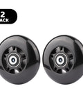 Silent PU Luggage Wheel Caster Inline Replacement For Suitcases With ABEC 7 608-2RS Bearings 6mm Axle Washer Kit 76x24mm