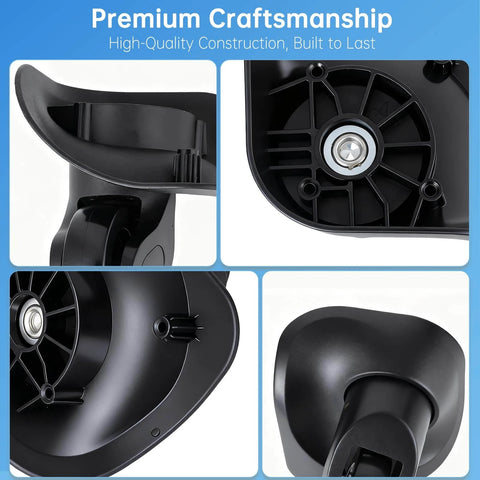 Close-up view of durable material and construction of 2 Pcs Luggage Wheels Replacement compatible with American Tourister.