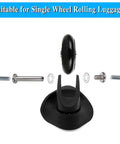 70mm x 24mm Single Luggage Wheels Replacements Kit with axles, screws, and bearings displayed separately