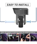 Diagram showing installation of 50mm Luggage Wheel Replacement Kit With Precision Ball Bearings 4 Pcs Swivel Caster Wheels For Suitcase Travel Upgrade Includes Drill Bit And Easy Install For Durable Luggage Replacement Parts Built To Extend Luggage Life And Improve Mobility with close-up installation steps