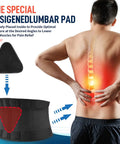 Man using back brace support belt for lower back pain and sciatica relief, with removable lumbar pad for scoliosis and herniated disc.