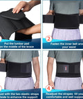 Back Brace Support Belt For Lower Back Pain And Sciatica Relief Lumbar Support With Adjustable Straps steps for wearing instructions