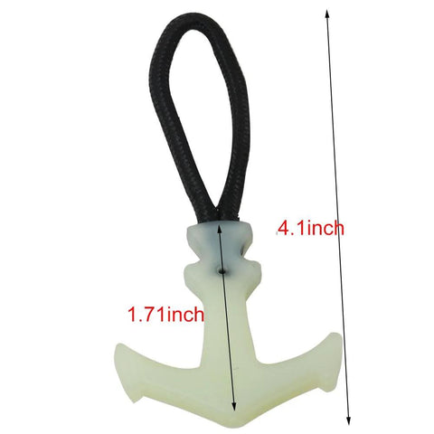 8 Piece Luminous Tail Cord Zip Puller Set For Outdoor Backpacks 42x44mm Heavy Duty TPU Extenders With T Shape Label Holders