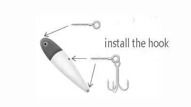 100 Pack Stainless Steel Screws 1 Inch 25mm For Jerk Baits Lure Making And DIY Fishing Lures Hardware with hook installation diagram