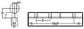 Diagram showing dimensions of ✝️ LWA32-48PD NB Stainless Steel Shaft 48 inch Length Linear Motion with measurements labeled.