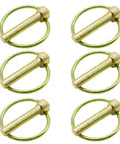 Six Piece Lynch Pin Kit With Ring For Trucks Trailers Tractors Lawnmowers Trolleys And More 5/16 By 1-3/4 Inch; pins shown