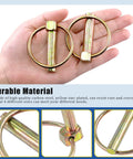 Lynch Pin And Lanyard Cable Kit With Quick Release Rings For Farm Gear - 15Pcs Of 7 Sixteenth Inch By One And Three Quarters Inch Pins