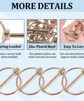 Heavy Duty Stainless Steel Lynch Pin Set With Ring 30 Pack close-up showing spring loaded zinc plated steel pins in hand