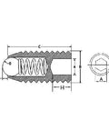M10 20mm Long Carbon Steel Ball Plunger / Hex Head - Buy Bearings online - Fast US Shipping