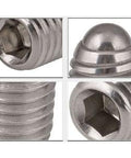 M10 20mm Long Stainless Steel Ball Plunger / Hex Head - VXB Ball Bearings