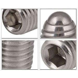 M10 20mm Long Stainless Steel Ball Plunger / Hex Head - VXB Ball Bearings