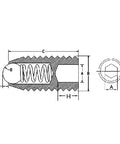 M10 20mm Long Stainless Steel Ball Plunger / Hex Head - VXB Ball Bearings