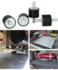 8 Piece M10 Rubber Isolation Mounts 40x30mm Double Studs Anti Vibration Shock Absorber Mounts for Air Compressors