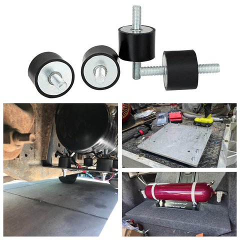 8 Piece M10 Rubber Isolation Mounts 40x30mm Double Studs Anti Vibration Shock Absorber Mounts for Air Compressors