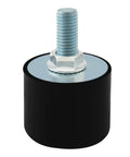 Reduce vibration and noise while protecting your equipment with a four pack of 40x30mm M10 rubber isolator mounts, front view