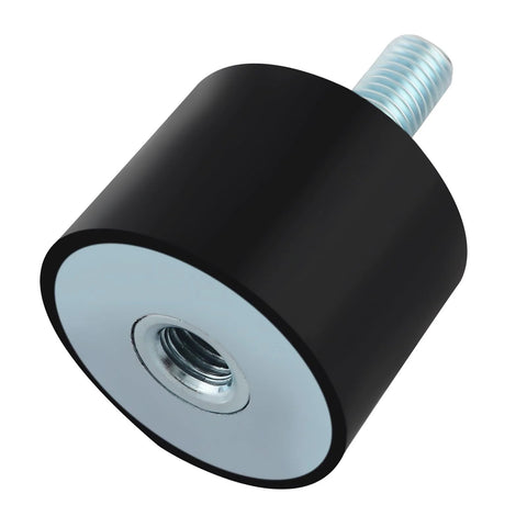Reduce vibration and noise while protecting your equipment with a four pack of 40x30mm M10 rubber isolator mounts, single mount shown.