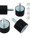 Reduce vibration and noise while protecting your equipment with a four pack of 40x30mm M10 rubber isolator mounts, includes bolts.