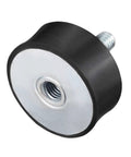 M10 Rubber Mounts Vibration Isolators Shock Absorbers For Motors And Machinery, Heavy Duty, Male Threads, Black, Side View