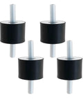 4 Pack M10 Rubber Mounts With Dual Studs 28x40x30mm Heavy Duty Easy Install Anti Vibration Shock Absorbers Isolators With M10 Locking Nuts For Cars Boats Motors Generators And Compressors