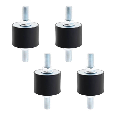 4 Pack M10 Rubber Mounts With Dual Studs 28x40x30mm Heavy Duty Easy Install Anti Vibration Shock Absorbers Isolators With M10 Locking Nuts For Cars Boats Motors Generators And Compressors