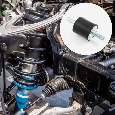 Four Pcs M10 Rubber Shock Absorber Anti Vibration Isolator Mounts for diesel engines and generator, product and installation view