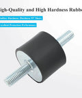 Four Pcs M10 Rubber Shock Absorber Anti Vibration Isolator Mounts For Diesel Engines Harvester And Generator Durable Noise Dampening Heavy Duty Engine Mounts For Smooth Operation