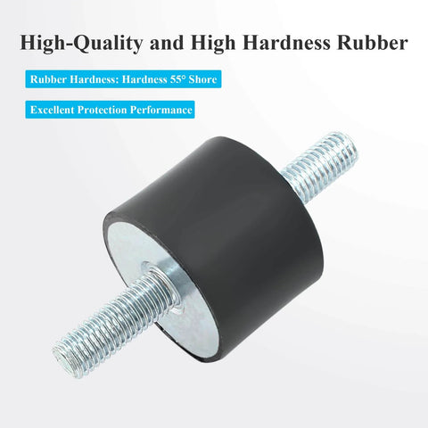 Four Pcs M10 Rubber Shock Absorber Anti Vibration Isolator Mounts For Diesel Engines Harvester And Generator Durable Noise Dampening Heavy Duty Engine Mounts For Smooth Operation