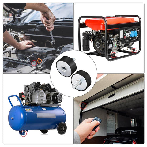 M10 Rubber Mounts Vibration Isolators Shock Absorbers For Motors And Machinery, Heavy Duty, Male And Female Threads, Universal Use