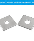 10 Pack M10 Square Bearing Plate Washers 304 Stainless Steel Heavy Duty Flat Spacers For Even Load Distribution And Enhanced Stability