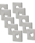 10 Pack M10 Square Bearing Plate Washers 304 Stainless Steel Heavy Duty Flat Spacers for Even Load Distribution in Timber Structures