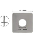 10 Pack M10 Square Bearing Plate Washers 304 Stainless Steel Heavy Duty Flat Spacers, dimensions highlighted