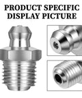 M10 Straight Hydraulic Grease Fittings Pack 20 Pieces Stainless Steel Zerk Fittings display shown in detailed close-ups