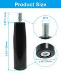 Revolving Handwheel Machine Handle With M10 X 100 MM Thread Rotating Grip for Lathe Machines shown with product size details